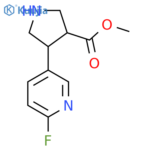 methyl 4-(6-fluoropyridin-3-yl)pyrrolidine-3-carboxylate structure