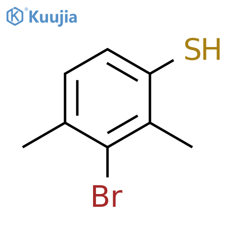 3-bromo-2,4-dimethylbenzene-1-thiol structure