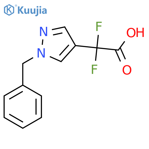 2-(1-benzyl-1H-pyrazol-4-yl)-2,2-difluoroacetic acid structure