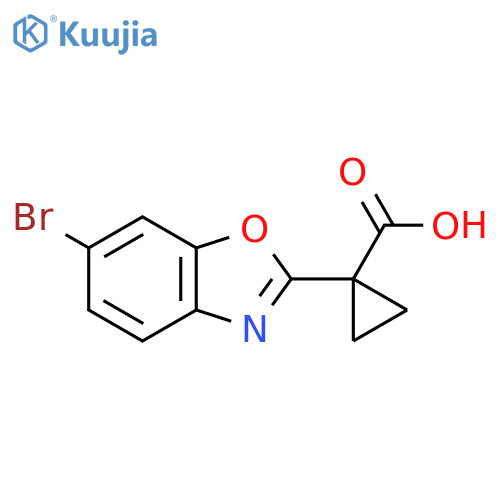 1-(6-Bromobenzo[D]oxazol-2-YL)cyclopropane-1-carboxylic acid structure