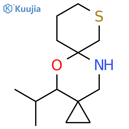 4-(propan-2-yl)-5-oxa-8-thia-12-azadispiro2.2.5^{6}.2^{3}tridecane structure