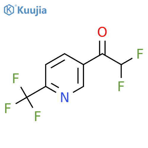 2,2-difluoro-1-6-(trifluoromethyl)pyridin-3-ylethan-1-one structure