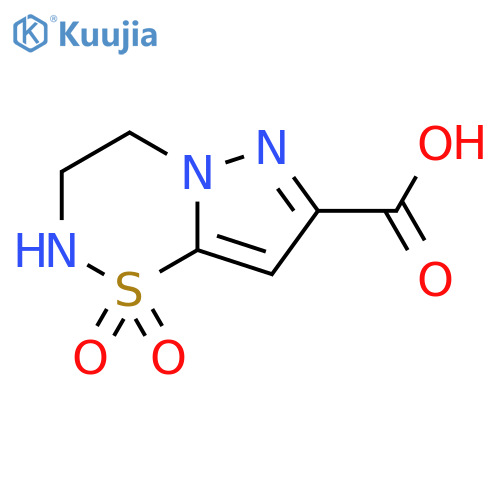 1,1-dioxo-2H,3H,4H-1lambda6-pyrazolo[1,5-e][1,2,5]thiadiazine-7-carboxylic acid structure