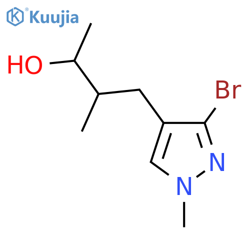4-(3-bromo-1-methyl-1H-pyrazol-4-yl)-3-methylbutan-2-ol structure