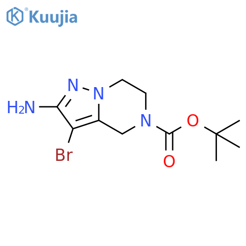 tert-butyl 2-amino-3-bromo-4H,5H,6H,7H-pyrazolo1,5-apyrazine-5-carboxylate structure