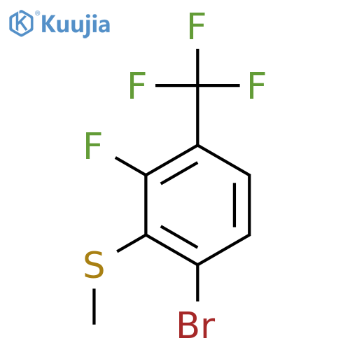 (6-Bromo-2-fluoro-3-(trifluoromethyl)phenyl)(methyl)sulfane structure