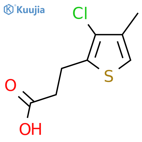 3-(3-chloro-4-methylthiophen-2-yl)propanoic acid structure