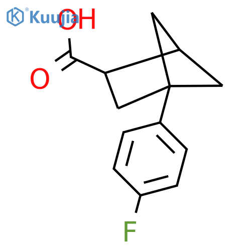 4-(4-fluorophenyl)bicyclo2.1.1hexane-2-carboxylic acid structure