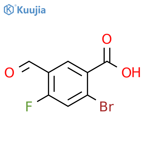 2-bromo-4-fluoro-5-formylbenzoic acid structure
