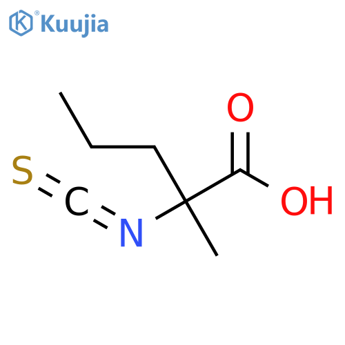 2-isothiocyanato-2-methylpentanoic acid structure