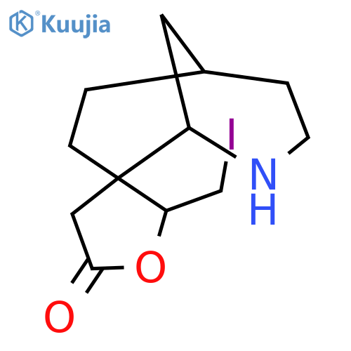 2'-(iodomethyl)-8-azaspirobicyclo3.3.1nonane-2,3'-oxolane-5'-one structure