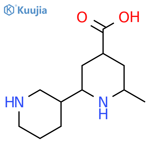 2-methyl-6-(piperidin-3-yl)piperidine-4-carboxylic acid structure