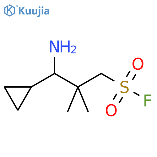 3-amino-3-cyclopropyl-2,2-dimethylpropane-1-sulfonyl fluoride structure