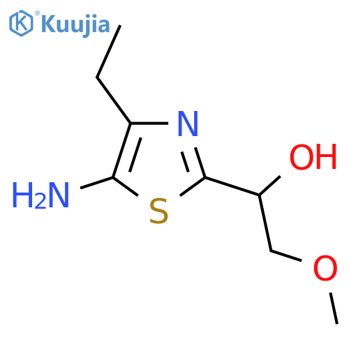 1-(5-amino-4-ethyl-1,3-thiazol-2-yl)-2-methoxyethan-1-ol structure