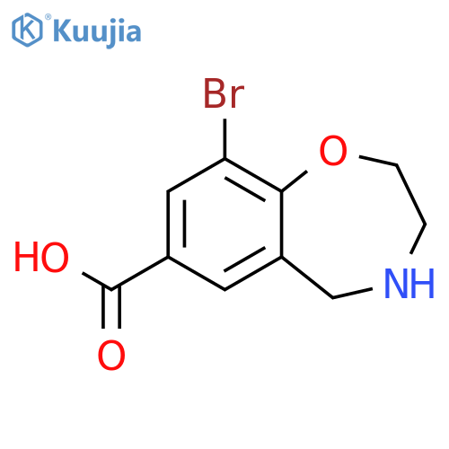 9-bromo-2,3,4,5-tetrahydro-1,4-benzoxazepine-7-carboxylic acid structure