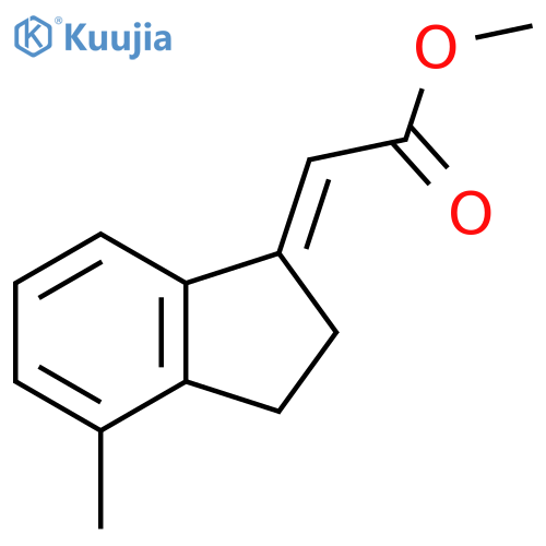 methyl 2-(1E)-4-methyl-2,3-dihydro-1H-inden-1-ylideneacetate structure