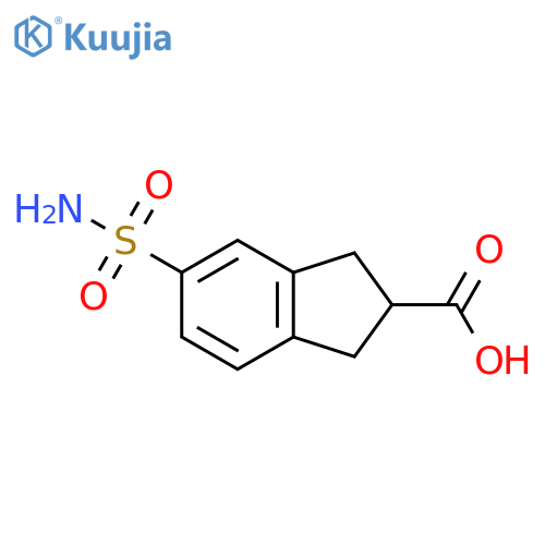 5-sulfamoyl-2,3-dihydro-1H-indene-2-carboxylic acid structure