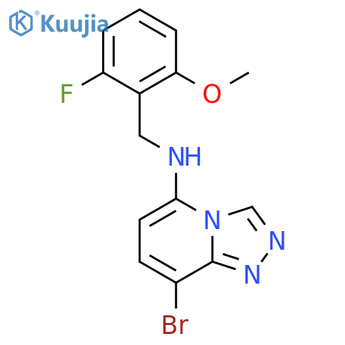8-Bromo-N-(2-fluoro-6-methoxybenzyl)-[1,2,4]triazolo[4,3-a]pyridin-5-amine structure