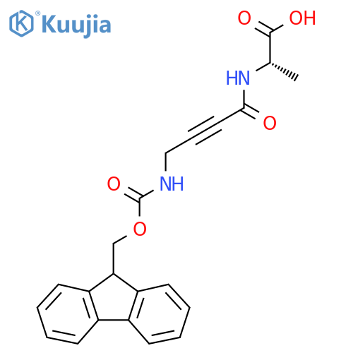 (2S)-2-4-({(9H-fluoren-9-yl)methoxycarbonyl}amino)but-2-ynamidopropanoic acid structure