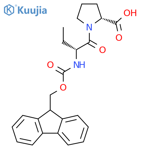 (2R)-1-(2R)-2-({(9H-fluoren-9-yl)methoxycarbonyl}amino)butanoylpyrrolidine-2-carboxylic acid structure