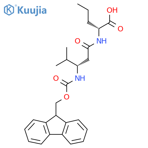 (2R)-2-(3S)-3-({(9H-fluoren-9-yl)methoxycarbonyl}amino)-4-methylpentanamidopentanoic acid structure