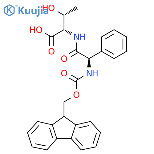 (2S,3R)-2-(2R)-2-({(9H-fluoren-9-yl)methoxycarbonyl}amino)-2-phenylacetamido-3-hydroxybutanoic acid structure
