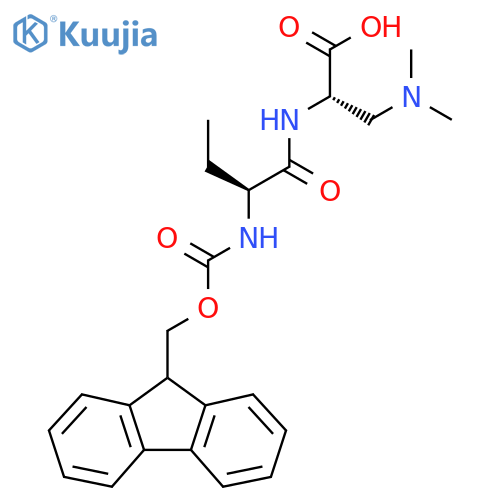 (2S)-3-(dimethylamino)-2-(2S)-2-({(9H-fluoren-9-yl)methoxycarbonyl}amino)butanamidopropanoic acid structure