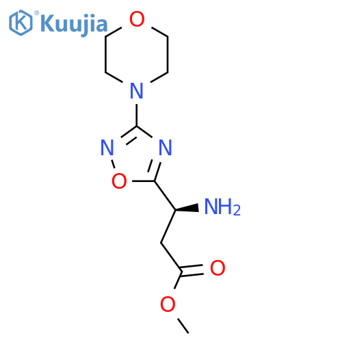 methyl (3S)-3-amino-3-3-(morpholin-4-yl)-1,2,4-oxadiazol-5-ylpropanoate structure