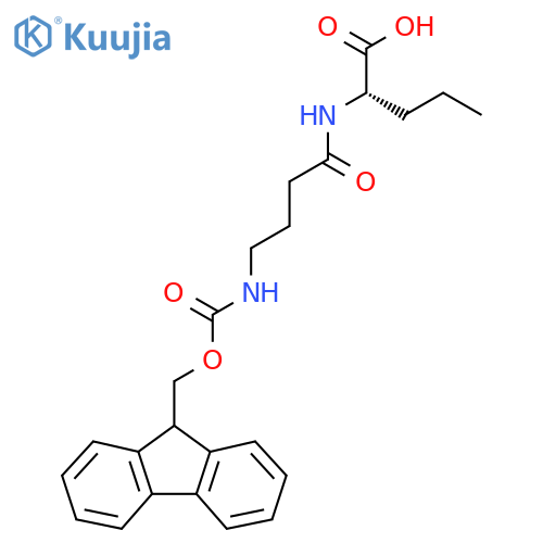 (2S)-2-4-({(9H-fluoren-9-yl)methoxycarbonyl}amino)butanamidopentanoic acid structure