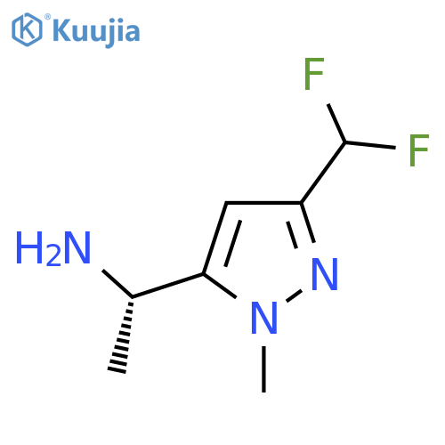 (1S)-1-3-(difluoromethyl)-1-methyl-1H-pyrazol-5-ylethan-1-amine structure