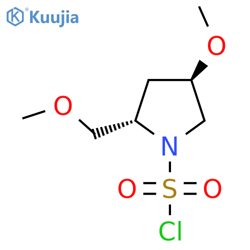 (2S,4R)-4-methoxy-2-(methoxymethyl)pyrrolidine-1-sulfonyl chloride structure