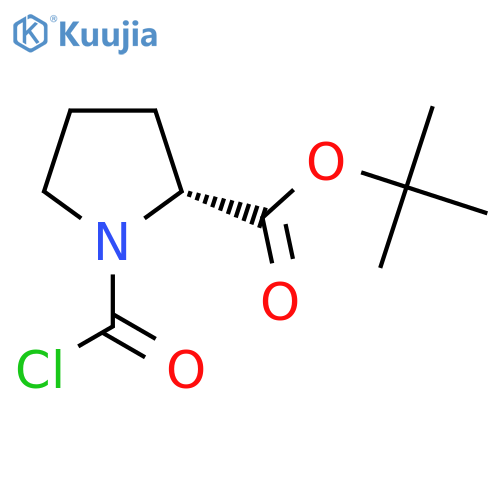 tert-butyl (2R)-1-(carbonochloridoyl)pyrrolidine-2-carboxylate structure