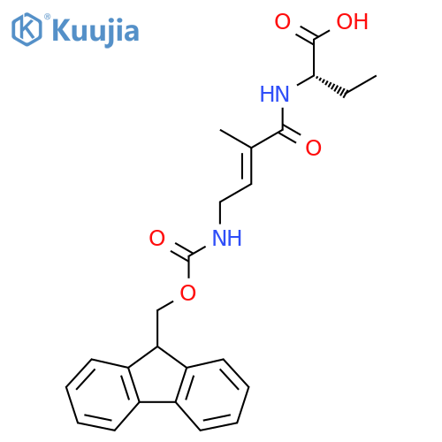 (2S)-2-4-({(9H-fluoren-9-yl)methoxycarbonyl}amino)-2-methylbut-2-enamidobutanoic acid structure
