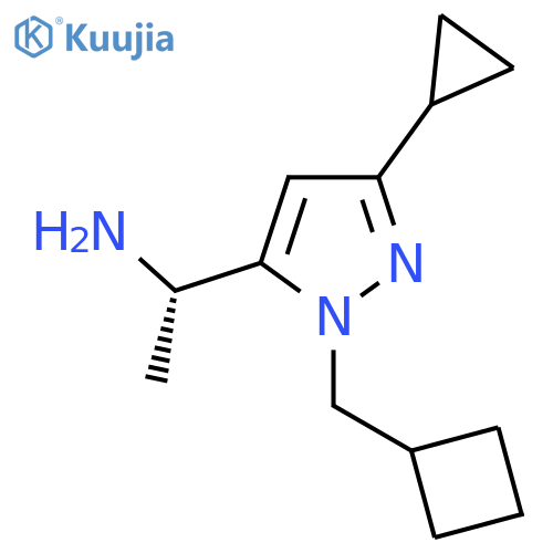 (1S)-1-1-(cyclobutylmethyl)-3-cyclopropyl-1H-pyrazol-5-ylethan-1-amine structure