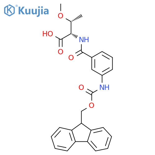 (2S,3R)-2-{3-({(9H-fluoren-9-yl)methoxycarbonyl}amino)phenylformamido}-3-methoxybutanoic acid structure