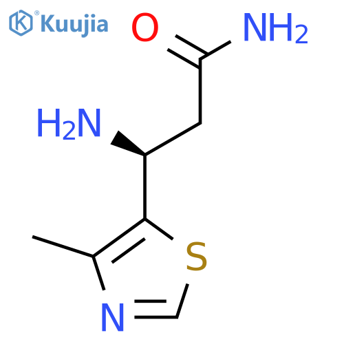 (3S)-3-amino-3-(4-methyl-1,3-thiazol-5-yl)propanamide structure