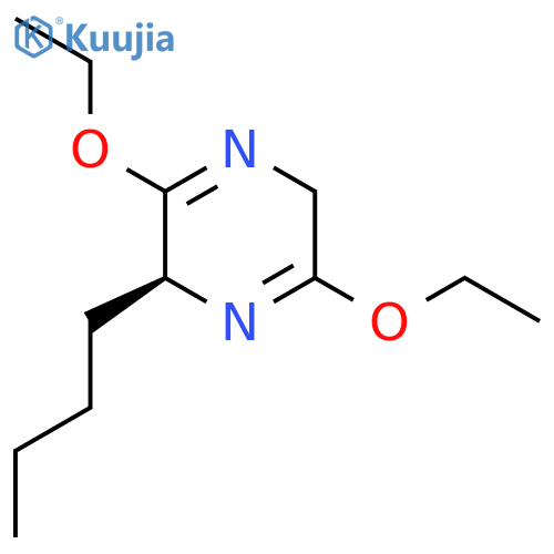 (2S)-2-butyl-3,6-diethoxy-2,5-dihydropyrazine structure