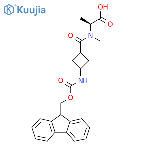 (2S)-2-{1-3-({(9H-fluoren-9-yl)methoxycarbonyl}amino)cyclobutyl-N-methylformamido}propanoic acid structure