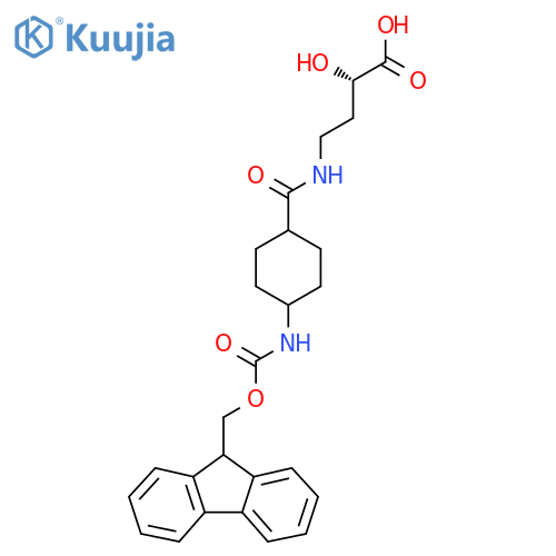 (2S)-4-{4-({(9H-fluoren-9-yl)methoxycarbonyl}amino)cyclohexylformamido}-2-hydroxybutanoic acid structure