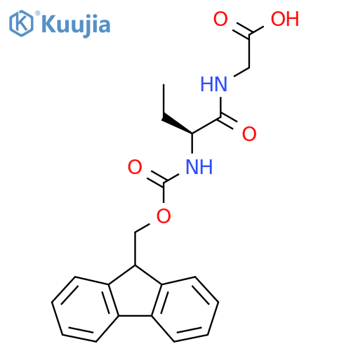 2-(2S)-2-({(9H-fluoren-9-yl)methoxycarbonyl}amino)butanamidoacetic acid structure