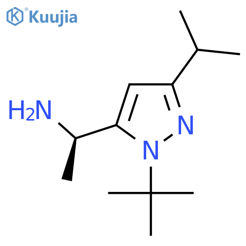 (1R)-1-1-tert-butyl-3-(propan-2-yl)-1H-pyrazol-5-ylethan-1-amine structure