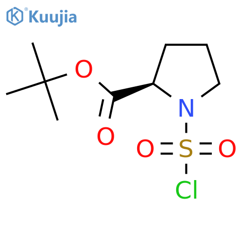 tert-butyl (2R)-1-(chlorosulfonyl)pyrrolidine-2-carboxylate structure