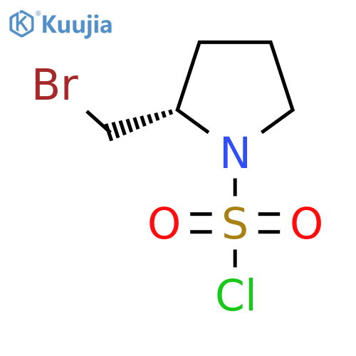 (2S)-2-(bromomethyl)pyrrolidine-1-sulfonyl chloride structure