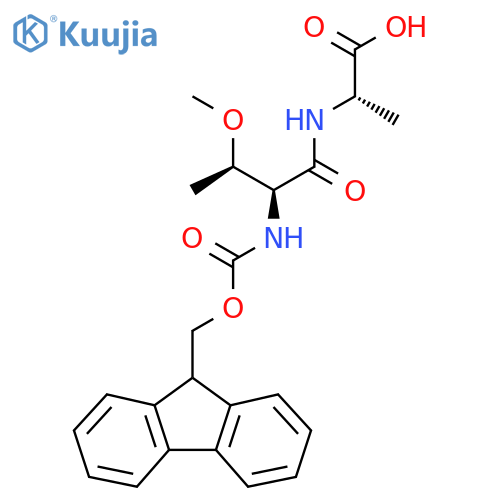 (2S)-2-(2S,3R)-2-({(9H-fluoren-9-yl)methoxycarbonyl}amino)-3-methoxybutanamidopropanoic acid structure