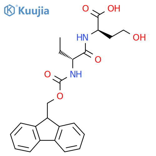 (2R)-2-(2R)-2-({(9H-fluoren-9-yl)methoxycarbonyl}amino)butanamido-4-hydroxybutanoic acid structure