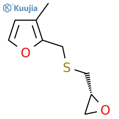 3-methyl-2-({(2R)-oxiran-2-ylmethyl}sulfanyl)methylfuran structure