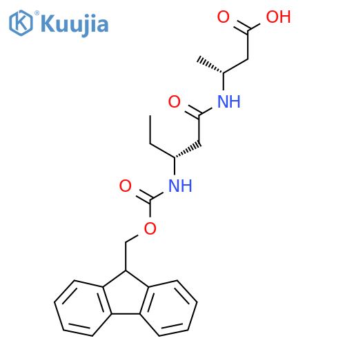 (3R)-3-(3R)-3-({(9H-fluoren-9-yl)methoxycarbonyl}amino)pentanamidobutanoic acid structure