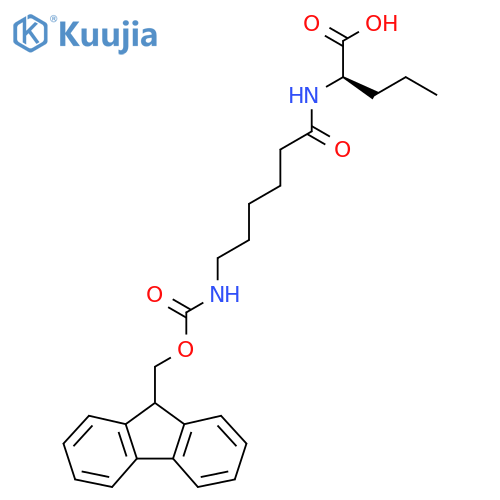 (2R)-2-6-({(9H-fluoren-9-yl)methoxycarbonyl}amino)hexanamidopentanoic acid structure