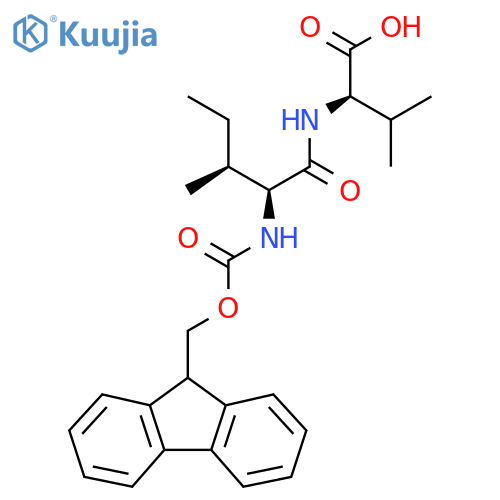 (2R)-2-(2S,3S)-2-({(9H-fluoren-9-yl)methoxycarbonyl}amino)-3-methylpentanamido-3-methylbutanoic acid structure