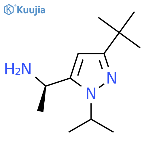 (1R)-1-3-tert-butyl-1-(propan-2-yl)-1H-pyrazol-5-ylethan-1-amine structure